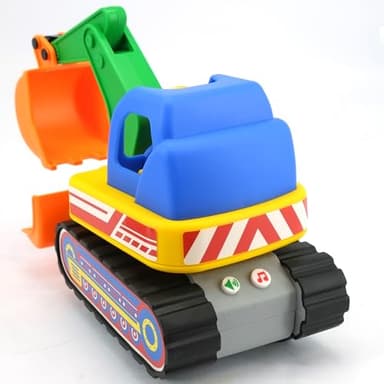Kiddieland: Light & Sound: My First Excavator - Motorized Construction Toy Vehicle & Figure, Auto Stops, Engine Rev & Horn, Kids & Toddlers Age 1 yr+ - Image 3