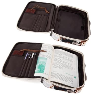 Montana West Bible Covers for Women Men with Leather Bookmark Carrying Book Case Church Bag Outdoor Protective - Image 3