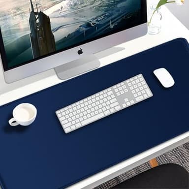 Large Mouse Pad, 31.5x15.7 inch Large Extended Computer Keyboard Mouse Mat, Water Resist Non-Slip Mousepad Rubber Base Long XXL Desk Mouse Pad for Work & Gaming, Office & Home, Dark Blue - Image 7