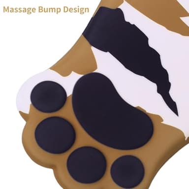 L-SPOUTTO Ergonomic Mouse Pad with Wrist Rest,Cute Cat Paw Mousepad Wrist Support,Comfortable Massage Design Computer Pain Relief Mouse Pad with Non-Slip PU Base for Desk Laptop Gaming,Tortoiseshell - Image 7
