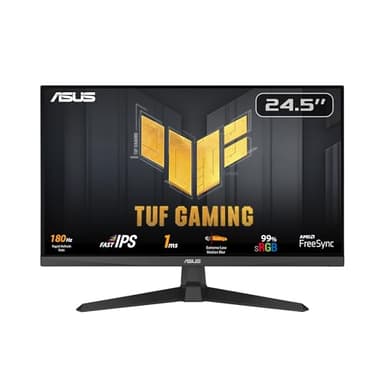 ASUS TUF Gaming 25” (24.5 viewable) 1080P Gaming Monitor (VG259Q3A) – FHD, 180Hz, 1ms, Fast IPS, Extreme Low Motion Blur, FreeSync, Variable Overdrive, Speakers, 99% sRGB, Shadow Boost 3yr Warranty - Image 1