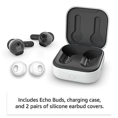 Amazon Echo Buds, True Wireless Bluetooth 5.2 Earbuds with Alexa, audio personalization, multipoint, 20H battery with charging case, fast charging, sweat resistant, Black - Image 5