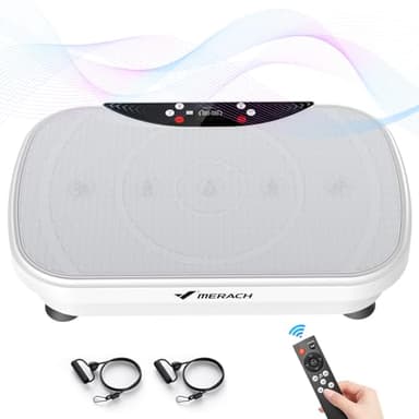 MERACH Vibration Plate Exercise Machine, Vibration Plate with Bluetooth and LED Display, Vibrating Plate Exercise Machine for Women Men, Workout Equipment for Home - Image 1