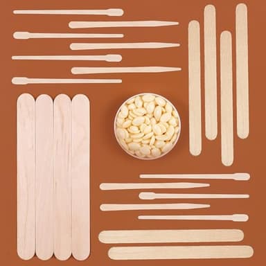 Mibly 4 Style 350 Pcs Assorted Wooden Wax Sticks for Body Legs Face and Small Medium Large Sizes Eyebrow Waxing Applicator Spatulas for Hair Removal or Wood Craft Sticks - Image 6