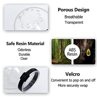 Cat Transparent Muzzle with Breathable Hood, Adjustable Kitten Astronaut Helmet Prevent from pet Biting Chewing Grooming Hoqqf, Ball Mask for Aggressive Cat(M) - Image 4