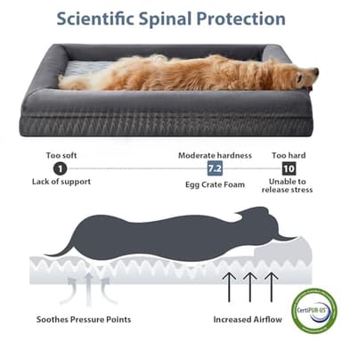 WNPETHOME XXL Extra Large Dog Bed, Washable Dog Couch with Removable Waterproof Cover, Orthopedic Large Pet Sofa Bed with Bolster Sides for Sleeping - Image 4