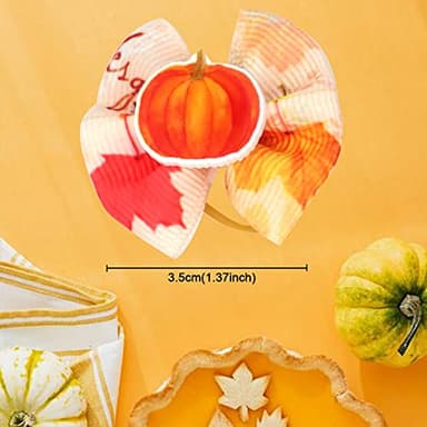 Petunny Dog Hair Bows for Thanksgiving,30Pcs Yorkie Dog Autumn Bows with Rubber Bands for Halloween Christmas Fall Party Pet Dog Cat Hair Accessories(Random Color) - Image 2