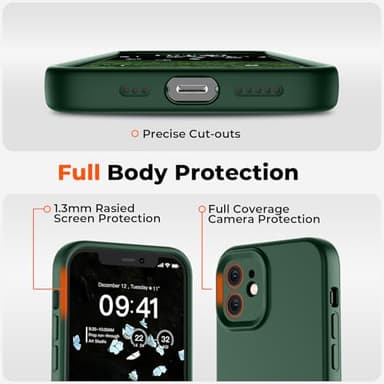 SUPFINE Designed for iPhone 11 Case,Premium Liquid Silicone with [Soft Anti-Scratch Microfiber Lining][Upgraded Camera Protection] Slim Shockproof Phone Case for Men Women Girls,Acacia Green - Image 4