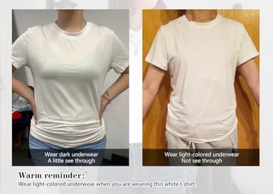 KevaMolly Basic White T Shirts for Women UPF 50+ Short Sleeve Casual Solid Summer Tops Trendy Solid Loose Fit Tshirt S - Image 6