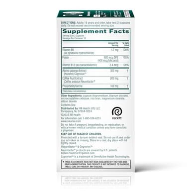 NEURIVA Ultra Decaffeinated Clinically Tested Nootropic Brain Supplement for Mental Alertness, Memory, Focus & Concentration, Cognivive, Neurofactor, Phosphatidylserine, Vitamins B6 B12, 60 Capsules - Image 14