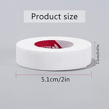 JASSINS 8 Rolls Eyelash Tape, Adhesive Fabric Eyelash Tapes, Adhesive Breathable Micropore Fabric Tape for Eyelash Extension Supply,9 m/10 Yard Each Roll (8 Rolls of White + 5 Eye Stickers - Image 4