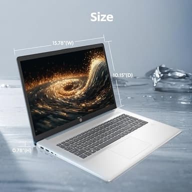 HP 17 Laptop, 17.3'' Touchscreen Display, Intel Quad-Core N200 Processor, 32GB RAM, 1TB SSD+128GB SSD, Webcam, Number Keypad, Windows 11 Home, Fatcayes Accessory, Moonlight Blue (Renewed) - Image 7