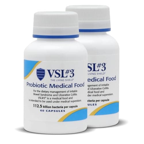 VSL #3® Probiotics for Digestive Health, IBS & UC Symptoms - 112.5B CFUs, High-Potency, Multi-Strain, Live, Refrigerated Probiotic, Medical Food for Gut Health Support in Men & Women, 120 Capsules - Image 1