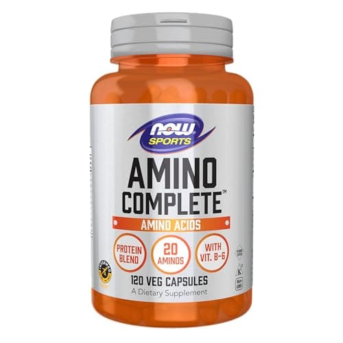 NOW Sports Nutrition, Amino Complete™, Protein Blend With 20 Aminos and B-6, 120 Veg Capsules - Image 1