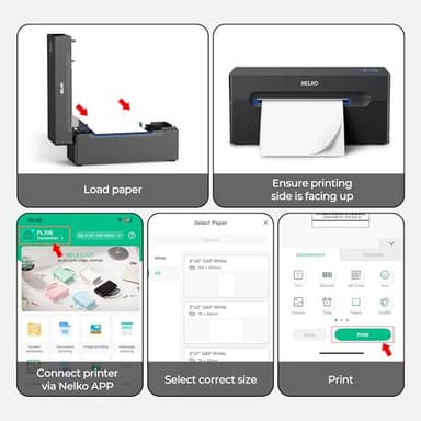 Nelko Bluetooth Thermal Shipping Label Printer, Wireless 4x6 Shipping Label Printer for Small Business, Support Android, iPhone and Windows, Widely Used for Amazon, Ebay, Shopify, Etsy, USPS - Image 6