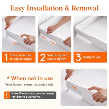 Lifewit 5 Pack Drawer Dividers 4" High, 11-17" Adjustable Dresser Drawer Organizers for Clothes, Expandable Dresser Separators in Bedroom/Bathroom/Kitchen/Vanity/Office Organization and Storage, White - Image 5