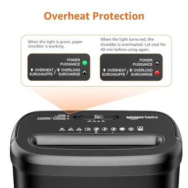 Amazon Basics 8-Sheet Cross Cut Paper Shredder and Credit Card Shredder - Black - Image 5