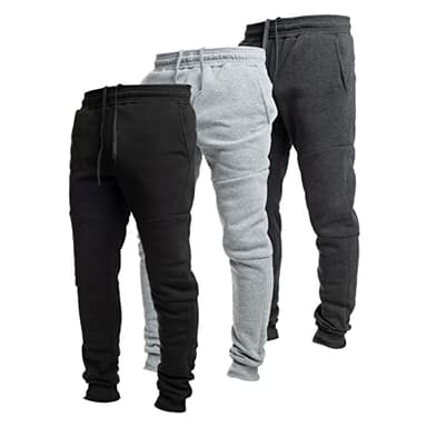 Ultra Performance 3 Pack Fleece Active Tech Joggers for Men, Mens Sweatpants with Zipper Pockets - Image 1
