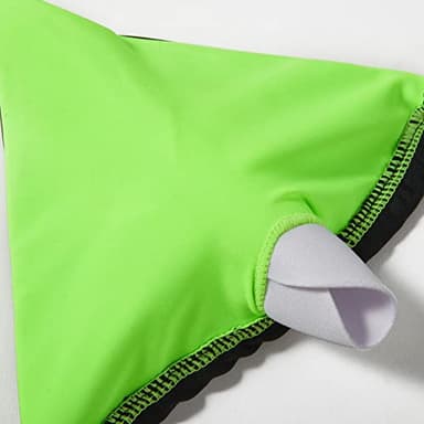 MOSHENGQI Women Sexy Brazilian Bikini 2 Piece Spaghetti Strap Top Thong Swimsuit Bathing Suit(M,Fluorescent Black) - Image 4