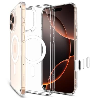 Spigen for iPhone 16 Pro Case, Ultra Hybrid T MagFit [Camera Control Button Coverage] [Anti-Yellowing] [Compatible with Magsafe] - White - Image 1