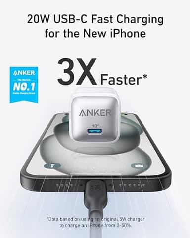 Anker USB C Charger Block 20W (Nano Pro), PIQ 3.0 Compact Fast Charger for iPhone 17/16/15/14/13 Series, Galaxy, Pixel 4/3, iPad (Cable Not Included) - Image 2
