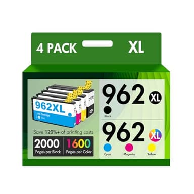 Toner Bank 962XL Ink Cartridges Combo Pack: Replacement for HP Ink 962XL Black and 962 Color HP962 HP962XL/962 XL OfficeJet Pro 9010 Series 9020 9015 9018 9025 9012 9014 9016 9019 9022 Printer 4 Pack - Image 1