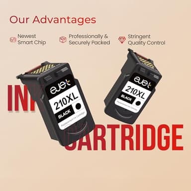 210XL Black Ink Cartridge Remanufactured Replacement for Canon 210XL Black Ink Cartridge 210 XL for Canon PIXMA IP2702 IP2702 MP230 MP250 MP270 MP280 MP480 MP490 MP495 MX320 MX330 MX340 MX410(2 Pack) - Image 5