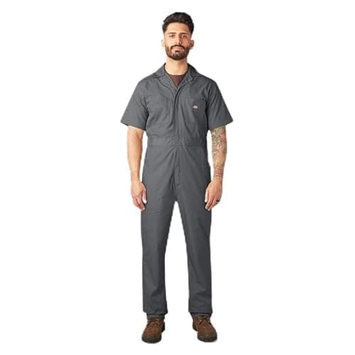 Dickies Short Sleeve Coveralls, GRAY, M RG - Image 1
