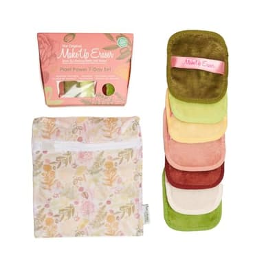 The Original MakeUp Eraser, 7-Day Set, Erase All Makeup with Just Water, Including Waterproof Mascara, Eyeliner, Foundation, Lipstick, Sunscreen, and More! Plant Power, 7ct. - Image 1