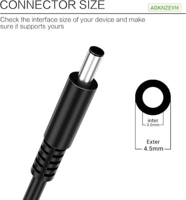 AOKNZEVM 65W 45W AC Adapter Laptop Charger Compatible with Dell Inspiron 13 14 15 16 17 3000 5000 7000 Series, Dell Latitude 13 14 15 3000 Series, Vostro 13 14 15 16 3000 5000 - Image 2