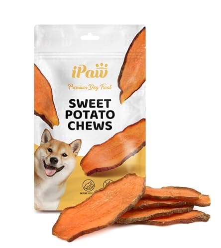 iPaw Sweet Potato Chews, Single Ingredient Dog Treats for Vegetarian, All Natural Human Grade Puppy Chew, Rawhide Alternative, Hypoallergenic, Easy to Digest - Image 1