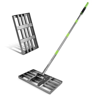 WORKPRO Lawn Leveling Rake, Heavy Duty Leveling Rake with 17” x 10” Ground Plate, Yard Leveling Rakes with 6FT Adjustable Handle, Metal Lawn Leveler for Garden, Backyard, Golf Course, Farm, Pasture - Image 1
