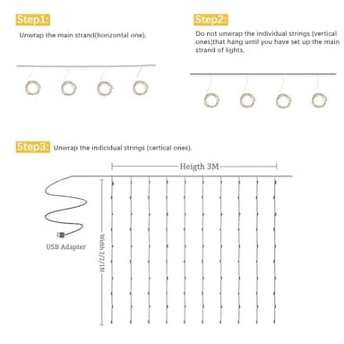 Champagne Tulle Backdrop Curtain with Lights String for Parites Wedding 10x8ft Champagne Sheer Backdrop Curtains for Bridal Shower Baby Shower Birthday Party Photo Booth Background Decorations - Image 8