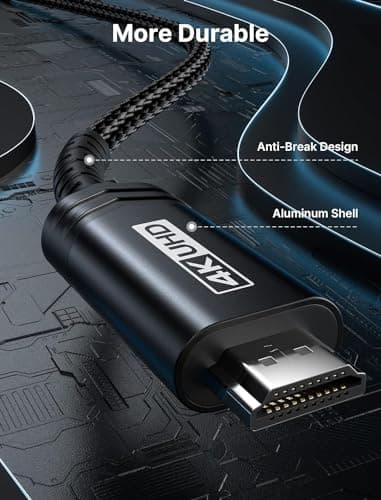 JSAUX USB C to HDMI Cable 10ft | 4K@60Hz | USB 3.1 Type C to HDMI 2.0 Cord for Home Office, (Thunderbolt 3/4 Compatible) with iPhone 16 Pro Max, MacBook Pro/Air, Galaxy S8 to S24, iPad Pro, iMac-Black - Image 6