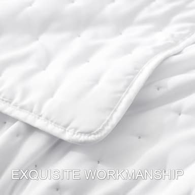 Hansleep White Quilt California King Size - Point Pattern Ultrasonic All Season Bedspread California King, Soft Lightweight Coverlet Bedding Set, 3 Pieces (1 Quilt, 2 Pillow Sham) - Image 5