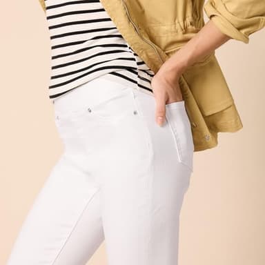 Amazon Essentials Women's Mid-Rise Stretch Pull-On Jegging - Discontinued Colors, White, 0 - Image 4