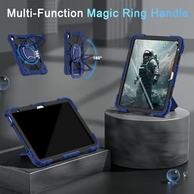 Auizotl Case for iPad (A16) 11th Gen 11 Inch (2025) /iPad 10th Gen 10.9 Inch (2022) with Screen Protector/Rotating Stand/Pencil Holder,Military Grade Shockproof i Pad Case 10th Generation,Navy Black - Image 5