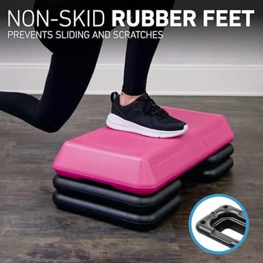 The Step (Made in USA) Original Aerobic Platform – Circuit Size Grey Aerobic Platform and Original Black Risers - Image 4