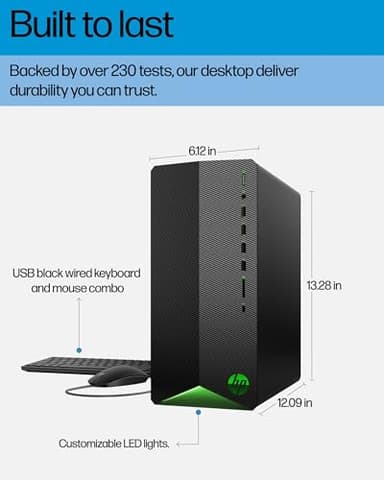HP Pavilion Tower Desktop Computer, Intel Hexa-Core i5-10400F (Beat i7-8700), 32GB DDR4 RAM, 1TB PCIe SSD, GeForce GT 610 2GB, USB WiFi Adapter, RJ-45, Type-C, HDMI, VGA, Windows 11 Pro, WE/PGPY - Image 7