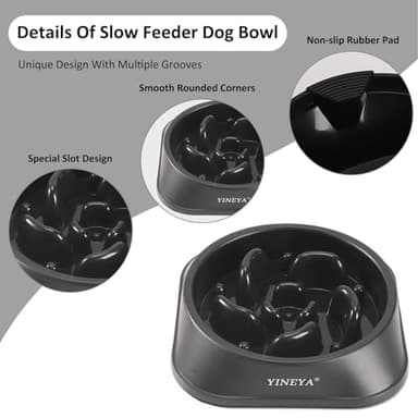 YINEYA Slow Feeder Dog Bowls, Pet Supplies That Slow Down Eating, Pet Food Bowls, Maze Dog Puzzle Feeder for Medium Breed - Image 4