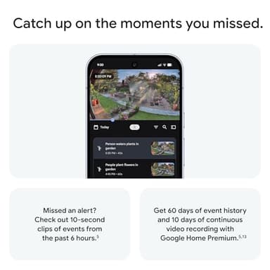 Google Nest Cam Outdoor (Wired, 2nd Gen) - Security Camera with 2K Video and Gemini, Night Vision, 2-Way Audio - Works with Google Home - 2025 Model - Snow - Image 8