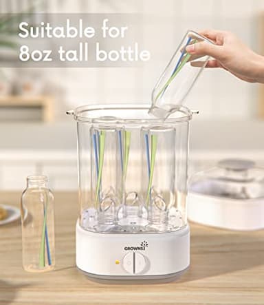 Bottle Sterilizer, Baby Bottle Steam Sterilizer, Electric Baby Bottle Sanitizer with Timer for Baby Bottles, Pacifiers, Pump Parts - Image 5