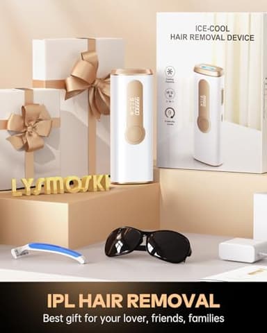 LYSMOSKI Laser Hair Removal with Cooling System, IPL Hair Removal for Women and Men, 3-in-1 At-Home Hair Removal Device for Facial Legs Arms Whole Body Use, 9 Energy Levels - Image 9