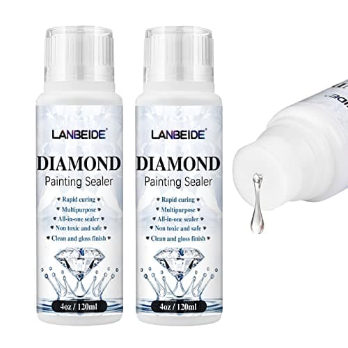 LANBEIDE 2 Pack 240ML Diamond Painting Sealer, 5D Diamond Painting Art Glue Permanent Hold & Shine Effect Sealer for Diamond Painting and Puzzles - Image 1