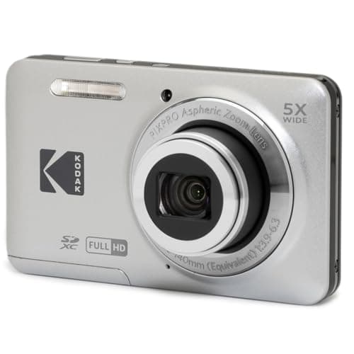 KODAK PIXPRO FZ55-GRY 16MP CMOS Sensor Digital Camera 5X Optical Zoom 28mm Wide Angle 1080P Full HD Video 2.7" LCD Vlogging Camera, Gray - Image 1