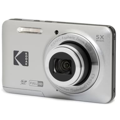 KODAK PIXPRO FZ55-GRY 16MP CMOS Sensor Digital Camera 5X Optical Zoom 28mm Wide Angle 1080P Full HD Video 2.7" LCD Vlogging Camera, Gray - Image 1