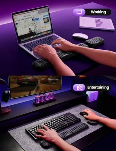 Vaydeer Wrist Rest for Keyboard and Mouse, Computer Ergonomic Wrist Support Pad, Soft Memory Foam Arm Cushion for Desk, Palm Hand Office Laptop Typing - Image 7