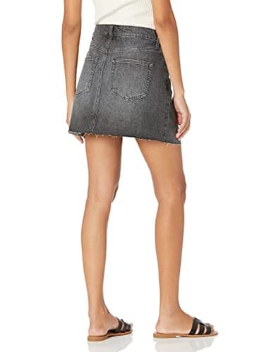 The Drop Women's Arhaan Denim Mini Skirt, Faded Carbon, XXL, Plus Size - Image 2