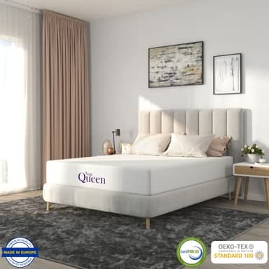 NapQueen 8 Inch Queen Size Mattress, Bamboo Charcoal Memory Foam Mattress, Bed in a Box, White - Image 2