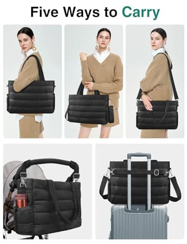 KUBYA Diaper Bag Tote, Baby Diaper Tote Bags Crossbody Hospital Bag Travel Large Mommy Bag, with Silicone Pacifier Case - Image 7